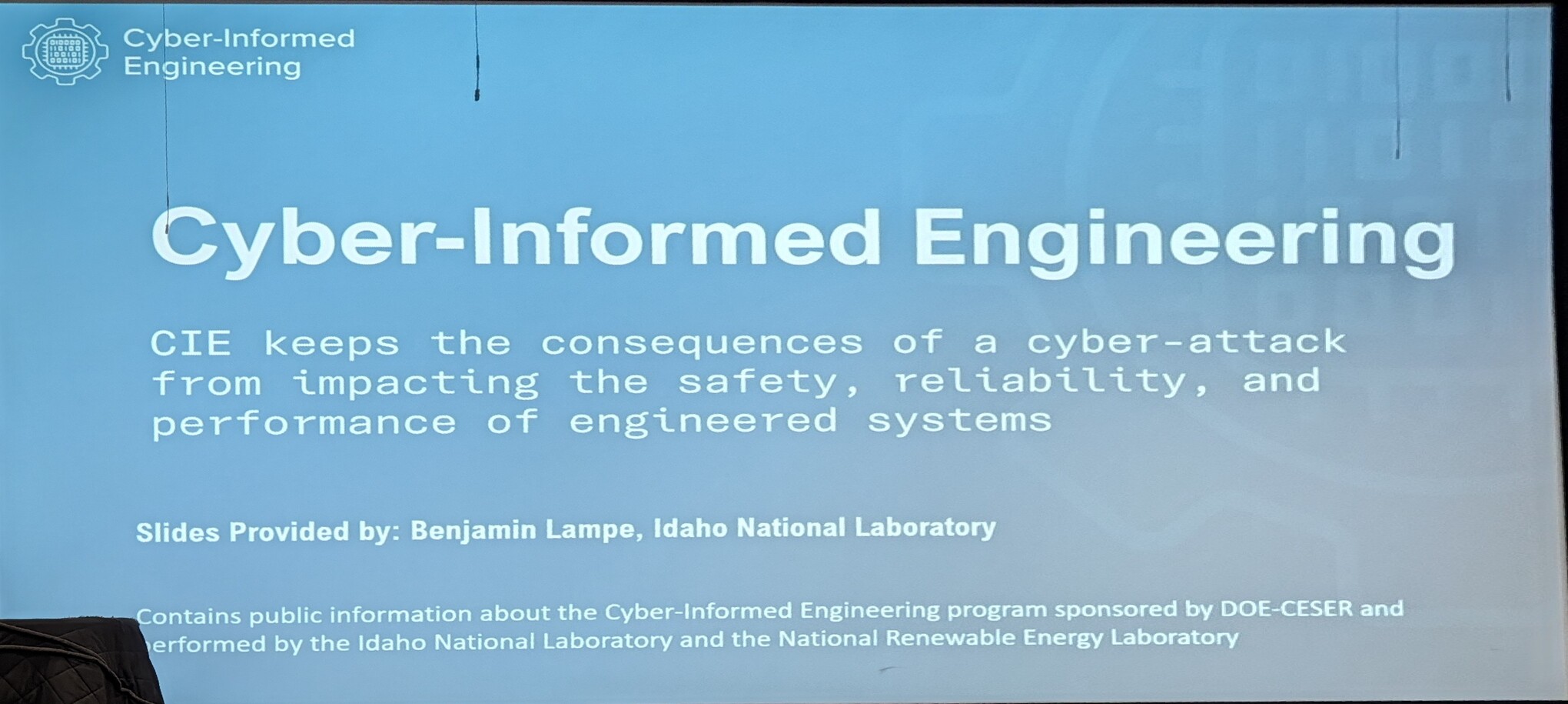 Cyber-Informed Engineering title slide